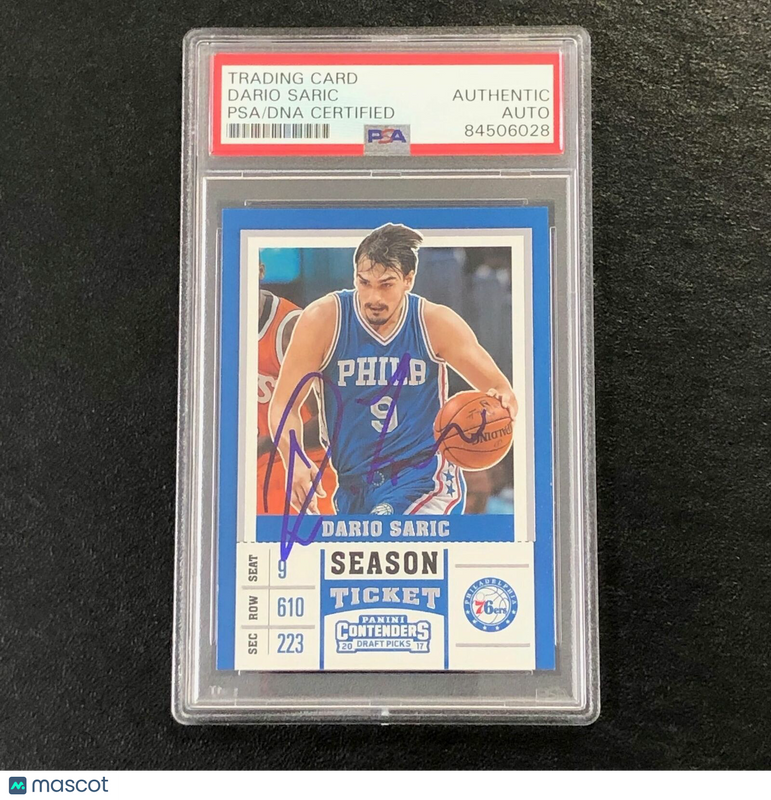 2017 Contenders Draft Picks #11 Dario Saric Signed Card AUTO PSA Slabbed 76ers