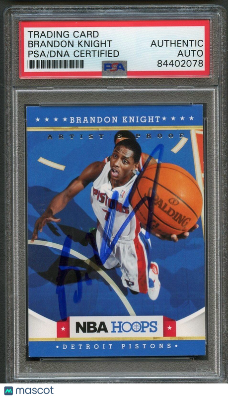 2012-13 NBA Hoops #229 Brandon Knight Signed Card AUTO PSA Slabbed Pistons