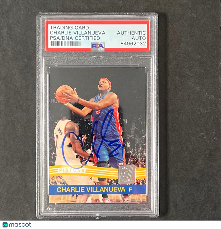 2010-11 Panini Donruss #57 Charlie Villanueva Signed Card AUTO PSA/DNA Slabbed P