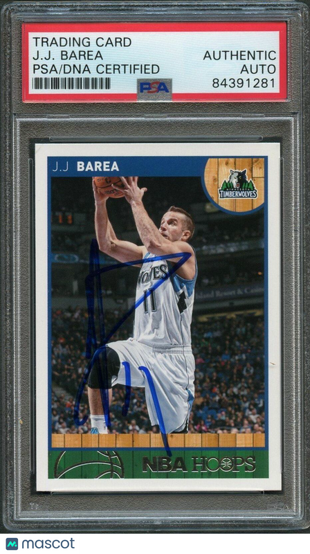 2013-14 NBA Hoops #132 JJ Barea Signed Card AUTO PSA/DNA Slabbed Timberwolves
