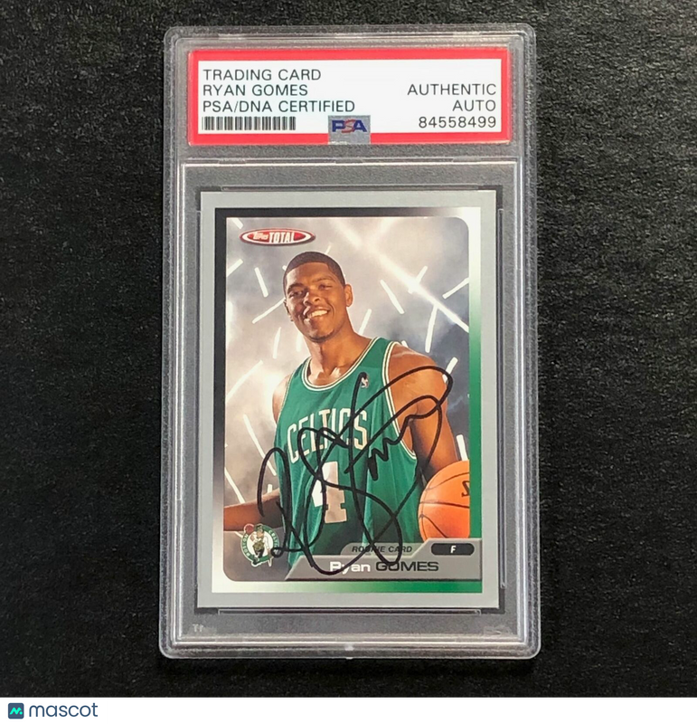 2005-06 Topps Total #294 Ryan Gomes Signed Rookie Card AUTO PSA Slabbed RC Celti