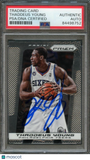 2013-14 Panini Prizm #187 Thaddeus Young Signed Card AUTO PSA Slabbed 76ers