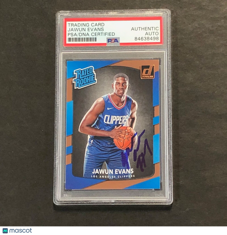 2017-18 Panini Donruss #162 JAWUN EVANS Signed Card AUTO PSA Slabbed RC Clippers