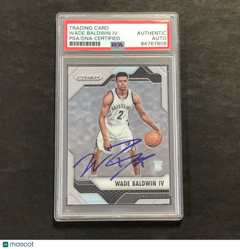 2016-17 Panini Prizm #68 Wade Baldwin IV Signed Card PSA Slabbed Grizzlies