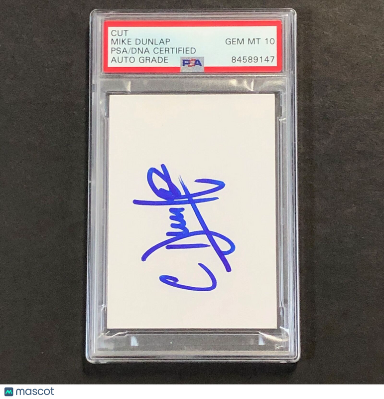 Mike Dunlap Signed Cut PSA/DNA AUTO 10 Slabbed Autographed Bucks