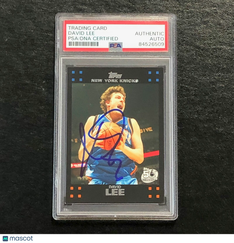 2007-08 Topps #42 David Lee Signed Card AUTO PSA Slabbed
