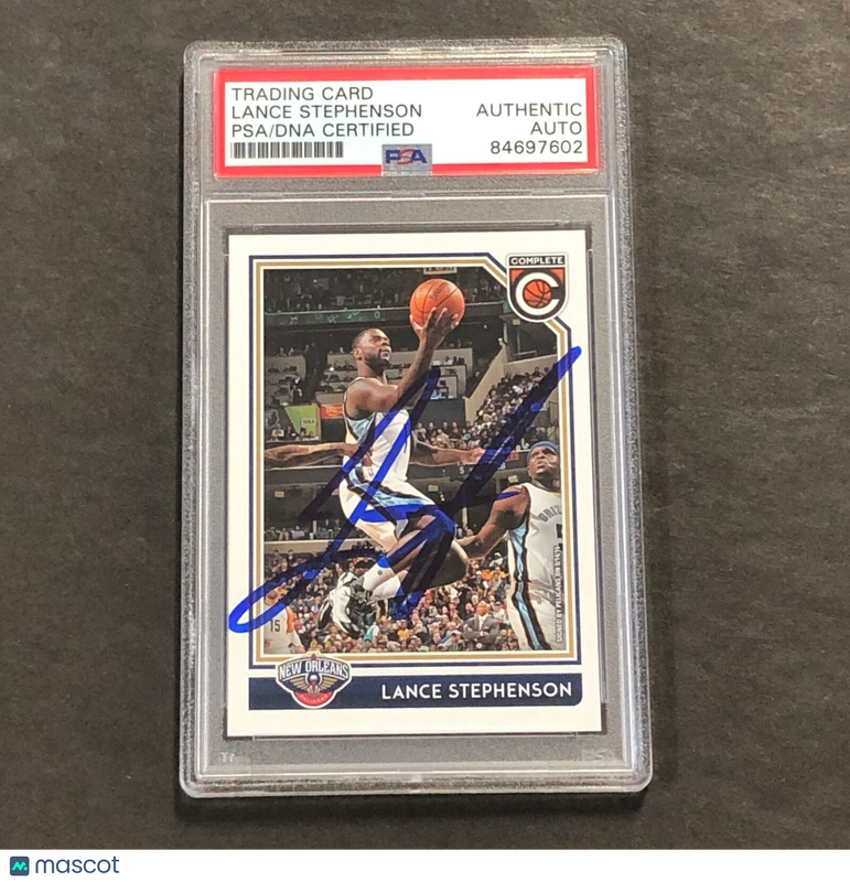 2016-17 Panini Complete #257 Lance Stephenson Signed Card Auto PSA Slabbed Pelicans