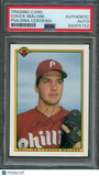 1990 Bowman #144 Chuck Malone Signed Card PSA Slabbed Auto Phillies