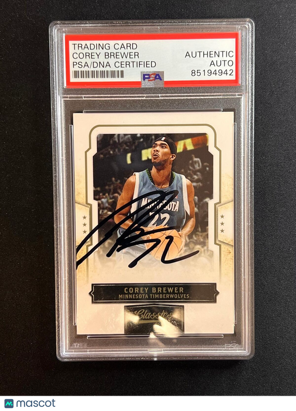 2008-09 Panini Classics #56 Corey Brewer Signed Card AUTO PSA Slabbed Timberwolv
