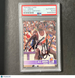 1984-85 Skybox #168 A.C. Green Signed Card AUTO PSA Slabbed Suns