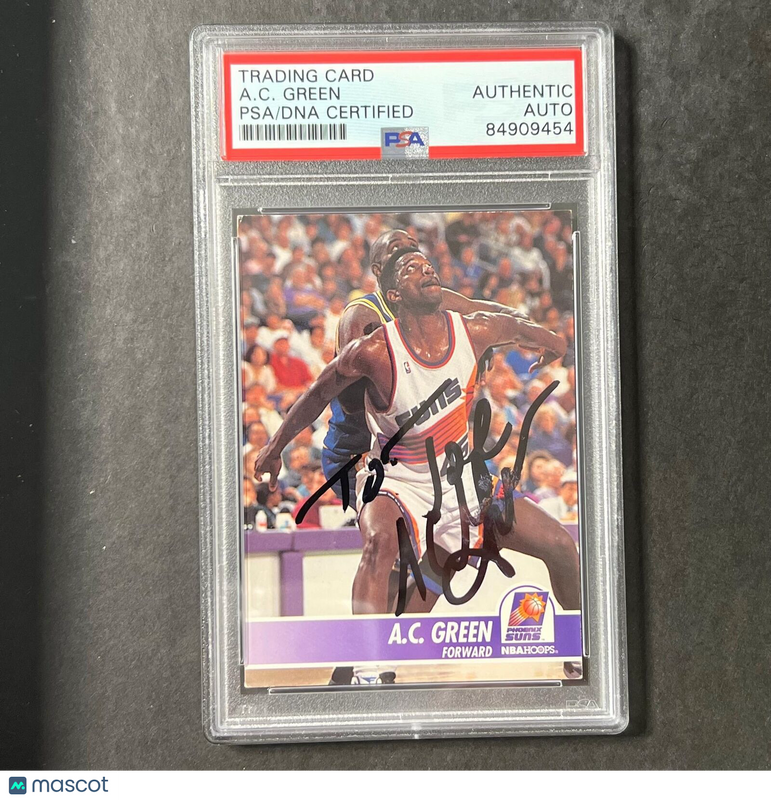 1984-85 Skybox #168 A.C. Green Signed Card AUTO PSA Slabbed Suns