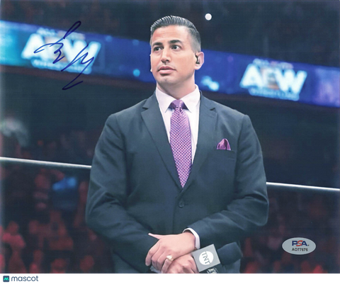 Justin Roberts Signed Wrestling 8x10 Photo PSA Autographed