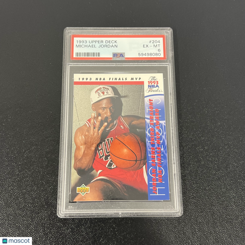 1993 Upper Deck Finals MVP#204 Michael Jordan PSA 6 Slabbed Bulls