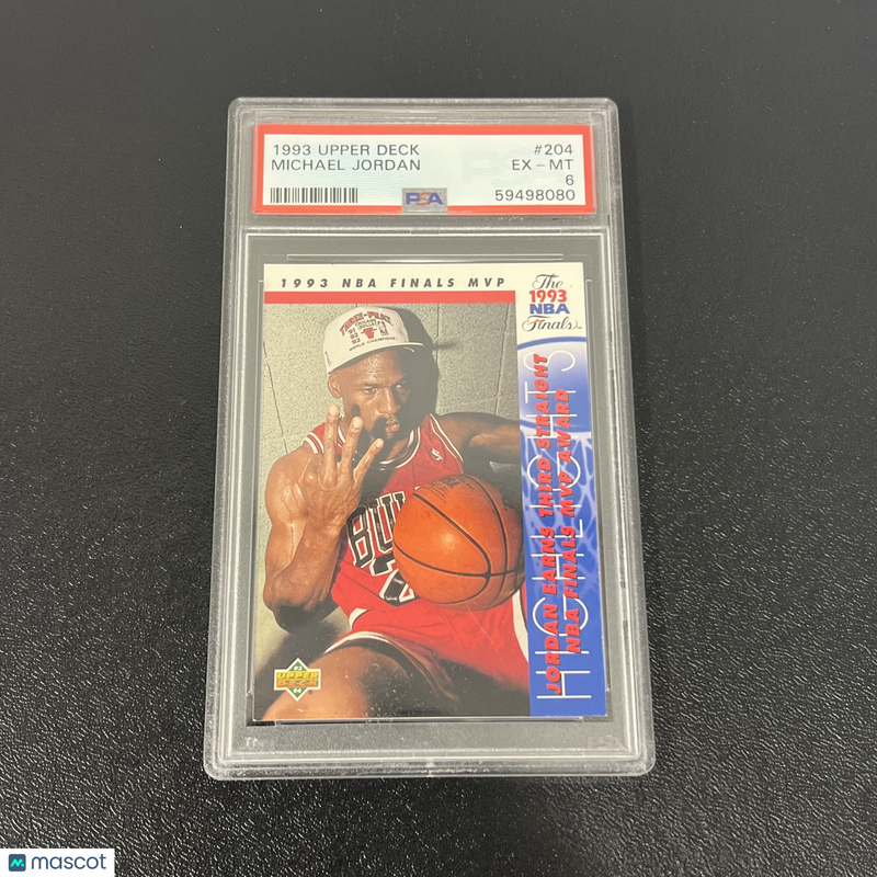 1993 Upper Deck Finals MVP #204 Michael Jordan PSA 6 Slabbed Chicago Bulls