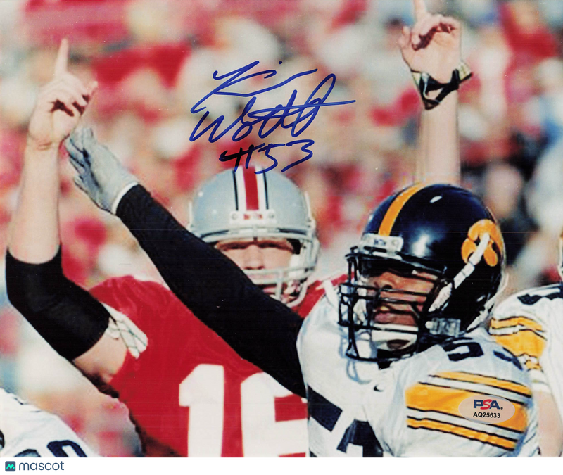 Kevin Worthy Signed Football 8x10 Photo PSA Autographed