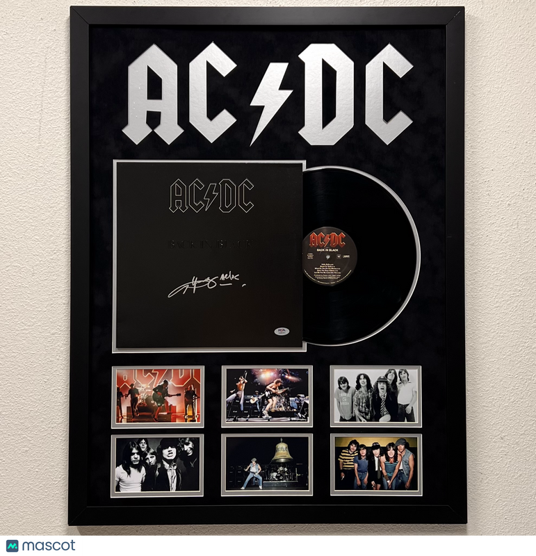 Angus Young Signed Framed Vinyl 34x26" PSA AC/DC
