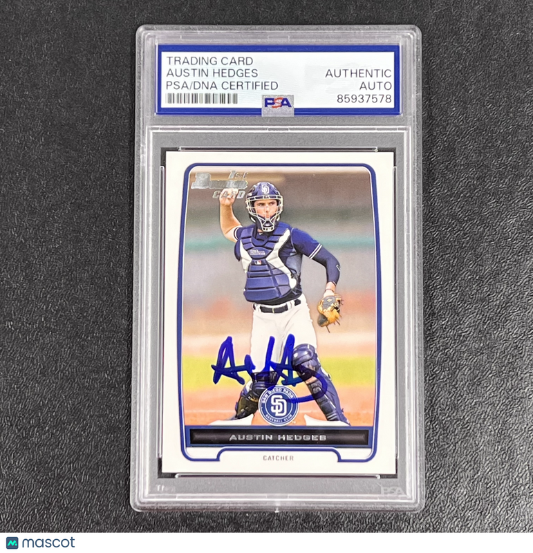 2012 Topps Bowman Prospects #BP89 Austin Hedges Signed Card Auto PSA Slabbed SD
