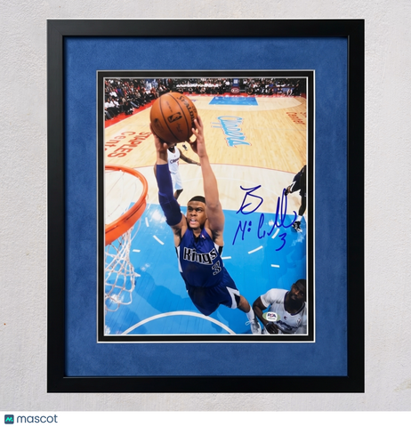Ray McCallum Sacramento Kings Signed Basketball 11x14 Custom Framed Photo PSA