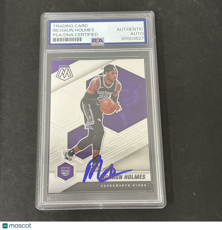 2020-21 Panini Mosaic #142 Richaun Holmes signed card PSA