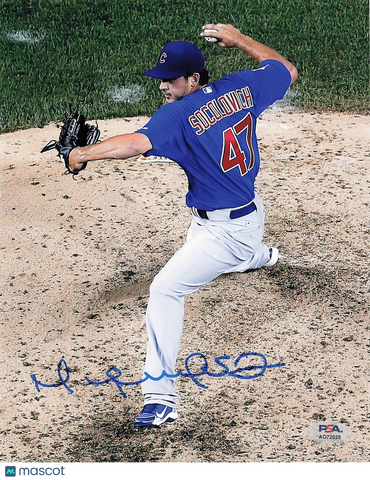 Miguel Socolovich Chicago Cubs Signed 8x10 Photo PSA