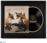 Peter Buck Signed Invitation Custom Framed Vinyl PSA Album Auth
