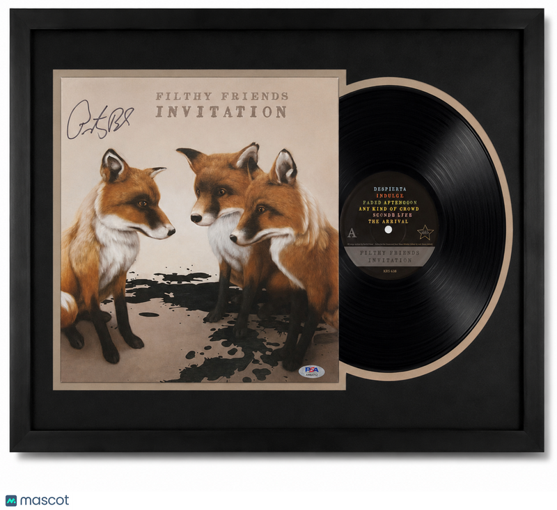 Peter Buck Signed Invitation Custom Framed Vinyl PSA Album Auth