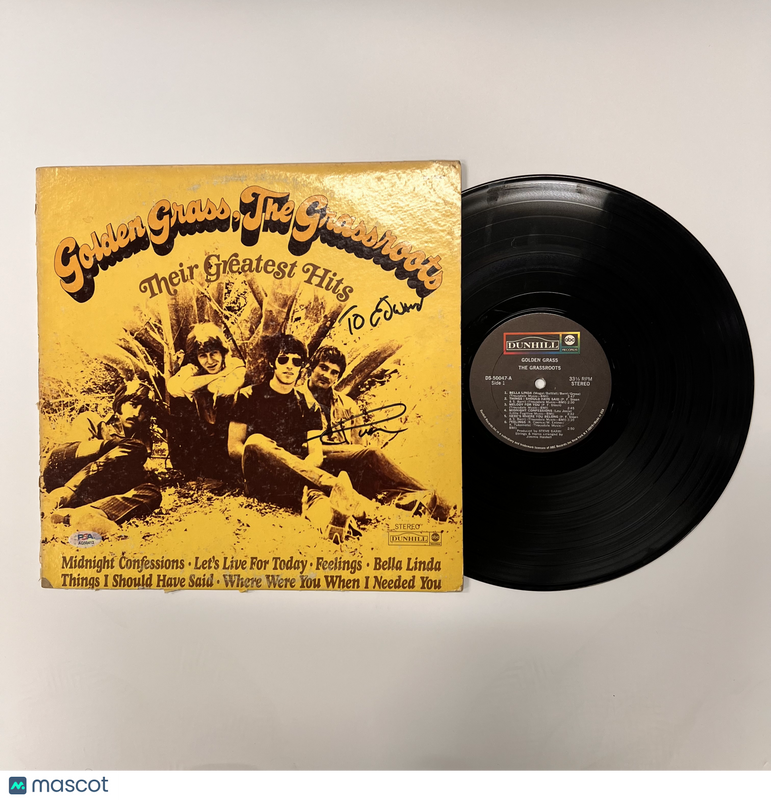 Creed Bratton of The Grass Roots Signed Golden Grass Vinyl Album PSA