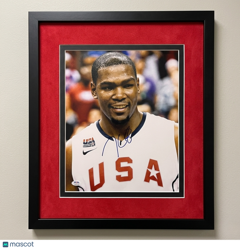 Kevin Durant USA National Team Signed Custom Framed 11x14 Photo PSA