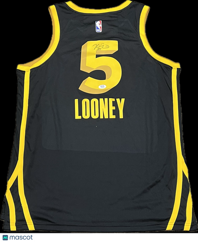 Kevon Looney Signed Jersey PSA Golden State Warriors Autographed