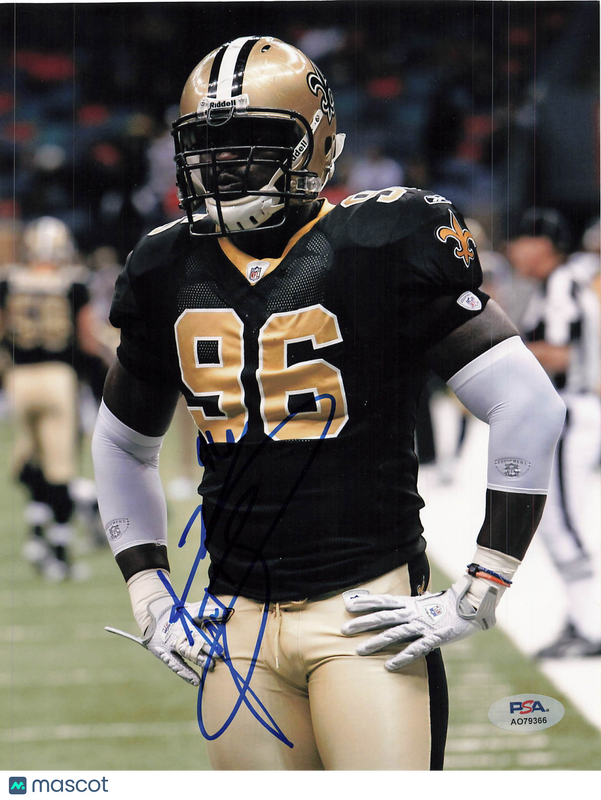 Alex Brown Signed New Orleans Saints Football 8x10 Photo PSA Autographed