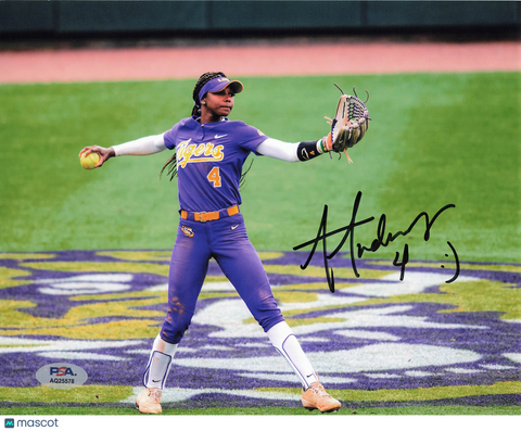 Aliyah Andrews LSU Tigers Signed 8x10 Photo PSA