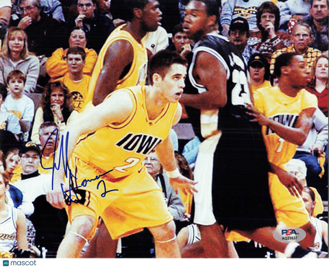 Jeff Horner Iowa Hawkeyes Signed Basketball Photo PSA