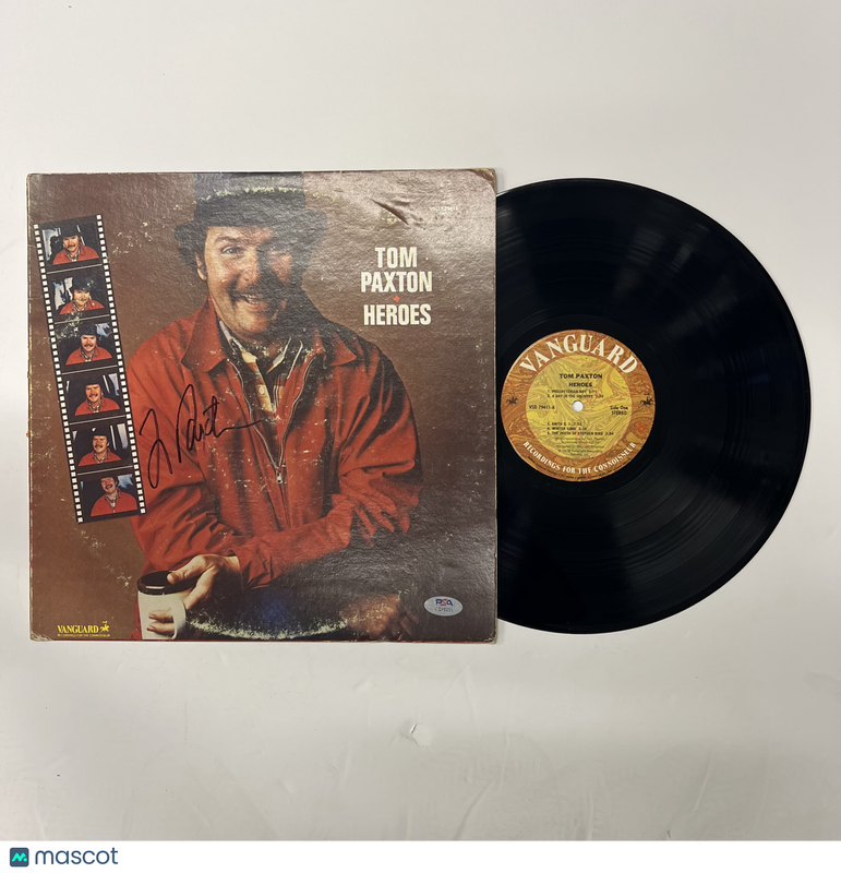 Tom Paxton Signed Heroes Vinyl Album PSA Autographed