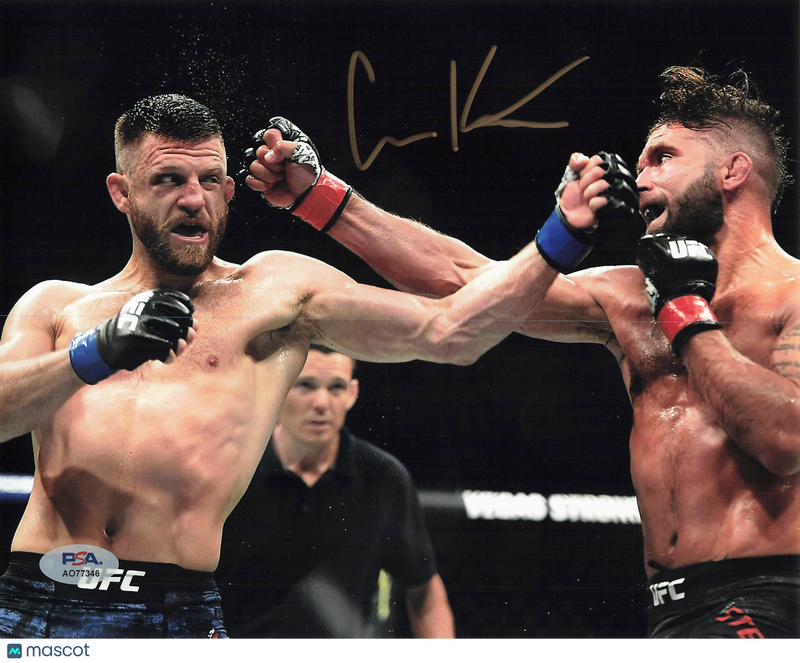 Calvin Kattar Signed MMA 8x10 Photo PSA Autographed