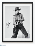 Clint Eastwood Signed Rawhide Framed Photo BAS Auth 20x24"
