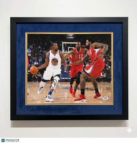 Kevin Durant Golden State Warriors Signed 11x14 Custom Framed Photo PSA