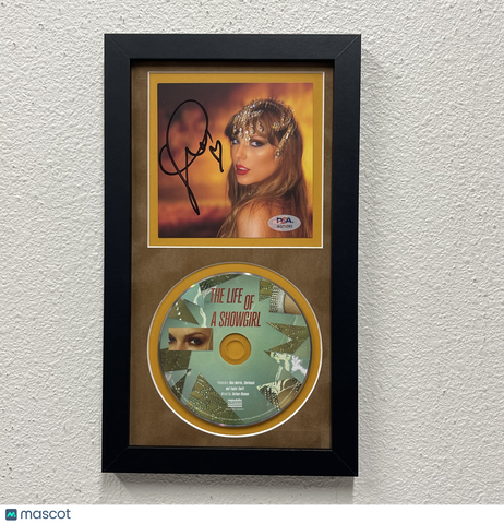 Taylor Swift signed The Life of a Showgirl Framed Display CD Album PSA Auto