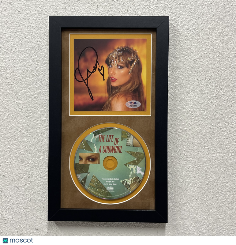Taylor Swift signed The Life of a Showgirl Framed Display CD Album PSA Auto