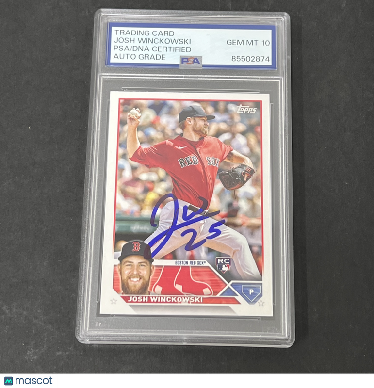 2023 Topps Series 1 #76 Josh Winckowski signed card PSA Auto 10 Red Sox