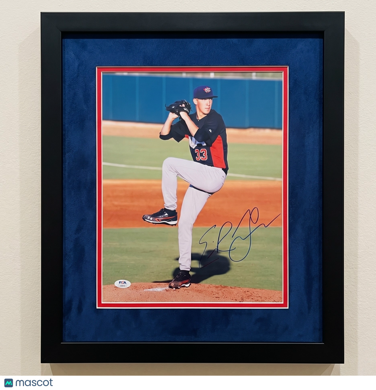Erick Fedde Washington Nationals Signed 11x14 Custom Framed Photo PSA