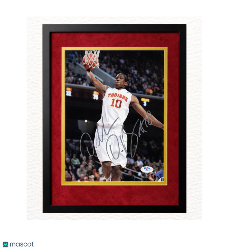 Demar DeRozan USC Trojans Signed Basketball 8x10 Custom Framed Photo PSA