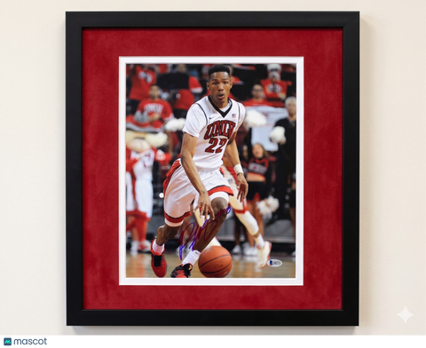 Patrick McCaw UNLV Rebels Signed Basketball 11x14 Custom Framed Photo BAS