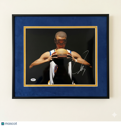 Stephen Curry Golden State Warriors Signed 11x14 Custom Framed Photo PSA