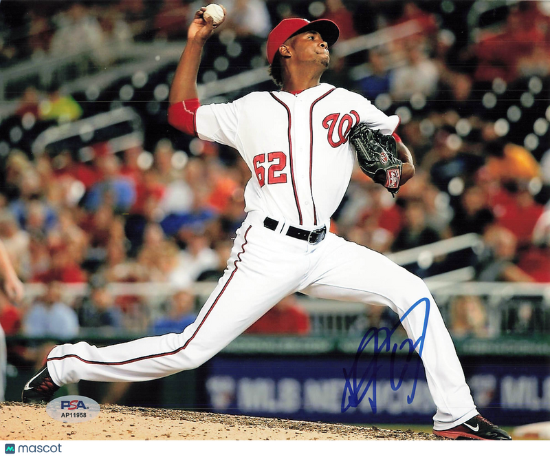 Anel De Los Santos Washington Nationals Signed Photo PSA