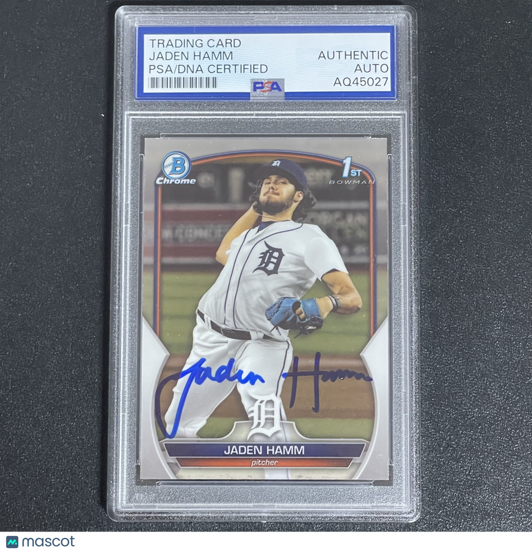 2023 Topps Bowman Draft Chrome Prospect #BDC-154 Jaden Hamm Signed Card Auto PSA