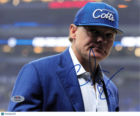 Chris Ballard Signed Indianapolis Colts Football 8x10 Photo PSA Autographed
