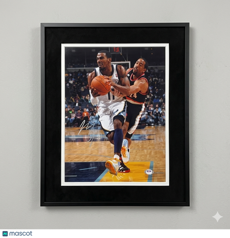 Mike Conley Memphis Grizzlies Signed Basketball 11x14 Custom Framed Photo PSA