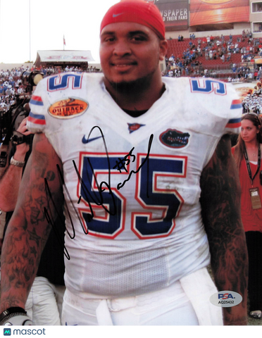 Mike Pouncey Signed Florida Gators Football 8x10 Photo PSA Autographed