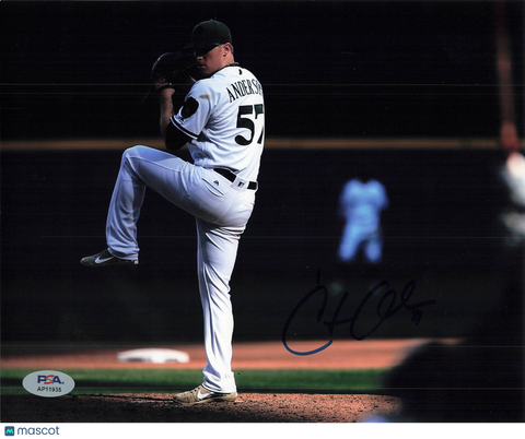 Chase Anderson Milwaukee Brewers Signed 8x10 Photo PSA