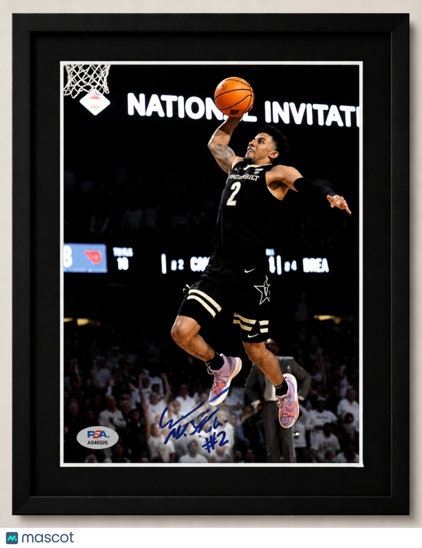 Scottie Pippen Jr Vanderbilt Commodores Signed 8x10 Custom framed Photo PSA